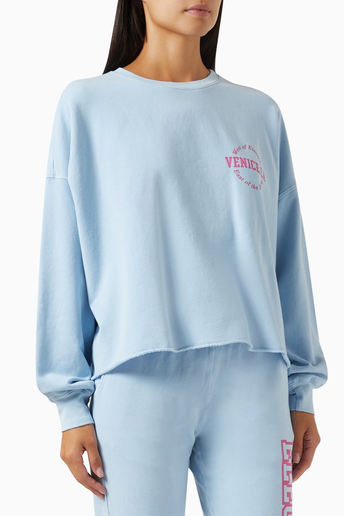 

Rylan Logo Sweatshirt in Cotton, Blue