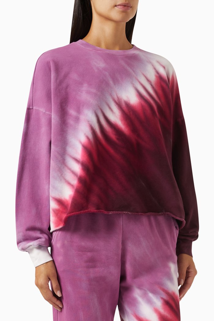 

Rylan Tie-Dye Sweatshirt in Cotton, Purple