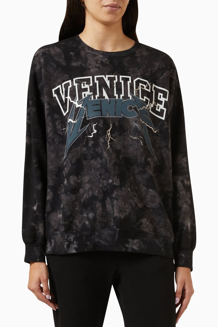 

Atlas Venice Graphic Sweatshirt in Cotton, Black