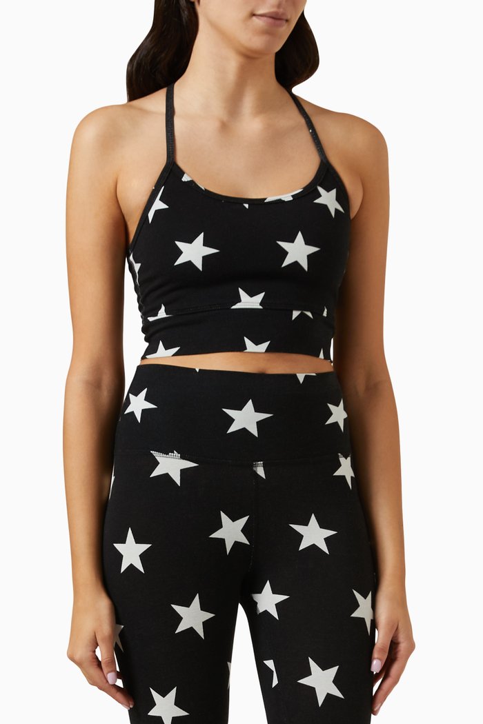 

Mia Sports Bra in Cotton, Black