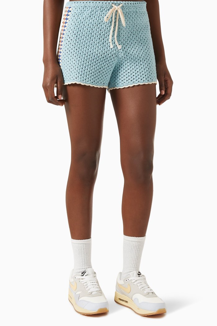 

Castillo Hali Shorts in Crochet, Blue