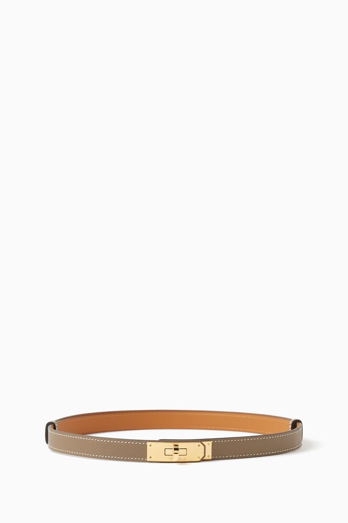 

Unused Kelly Belt in Epsom Leather & Gold Hardware, Brown