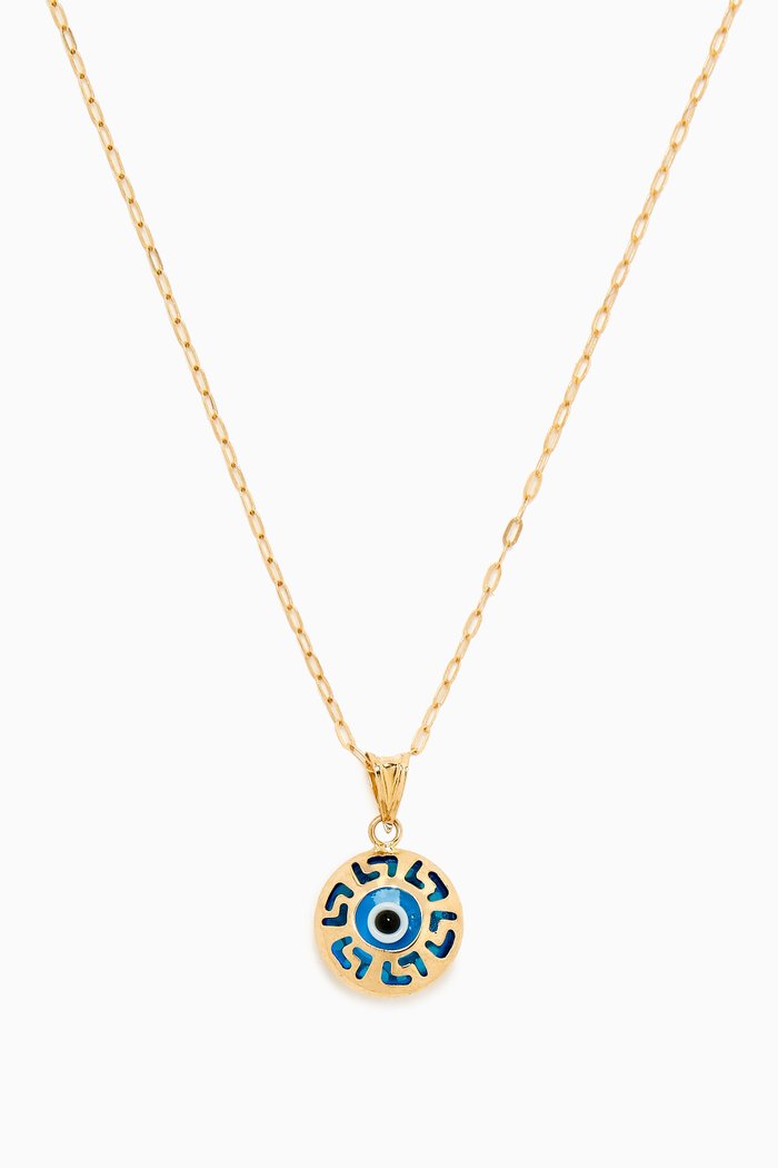 

Nazar Protection Pendant Necklace in 18kt Gold