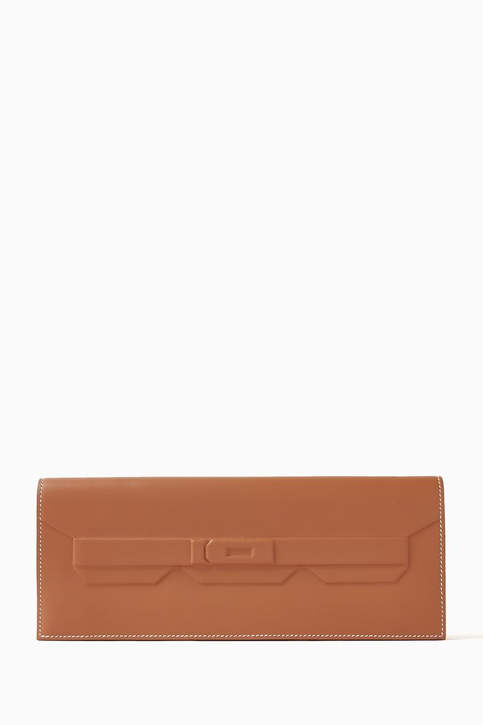 

Unused Shadow Kelly Clutch in Swift Calfskin, Brown