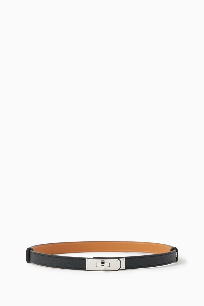 

Unused Kelly Belt in Epsom Leather & Rose-gold Hardware, Black