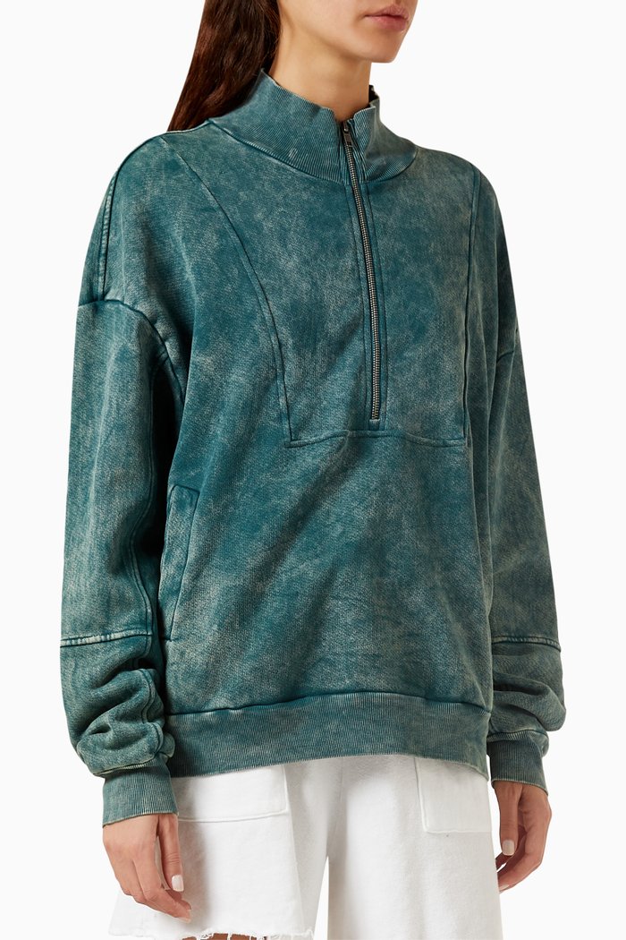 

Beckett Zip-up Sweatshirt in Cotton-fleece, Green