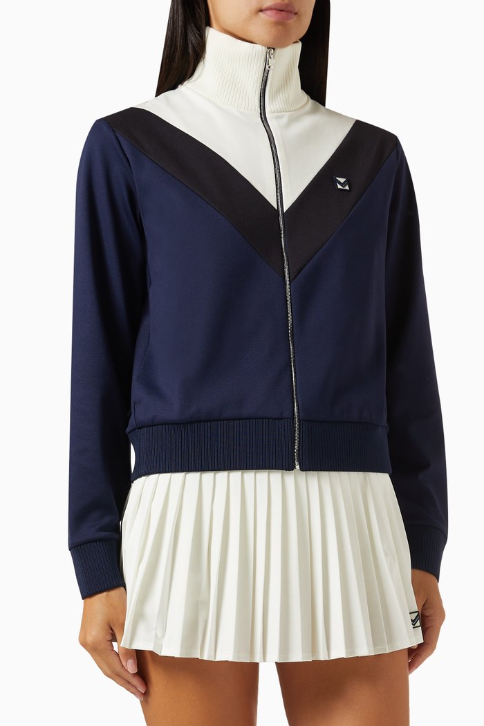 

Sport Chevron Track Jacket in Stretch-nylon, Blue