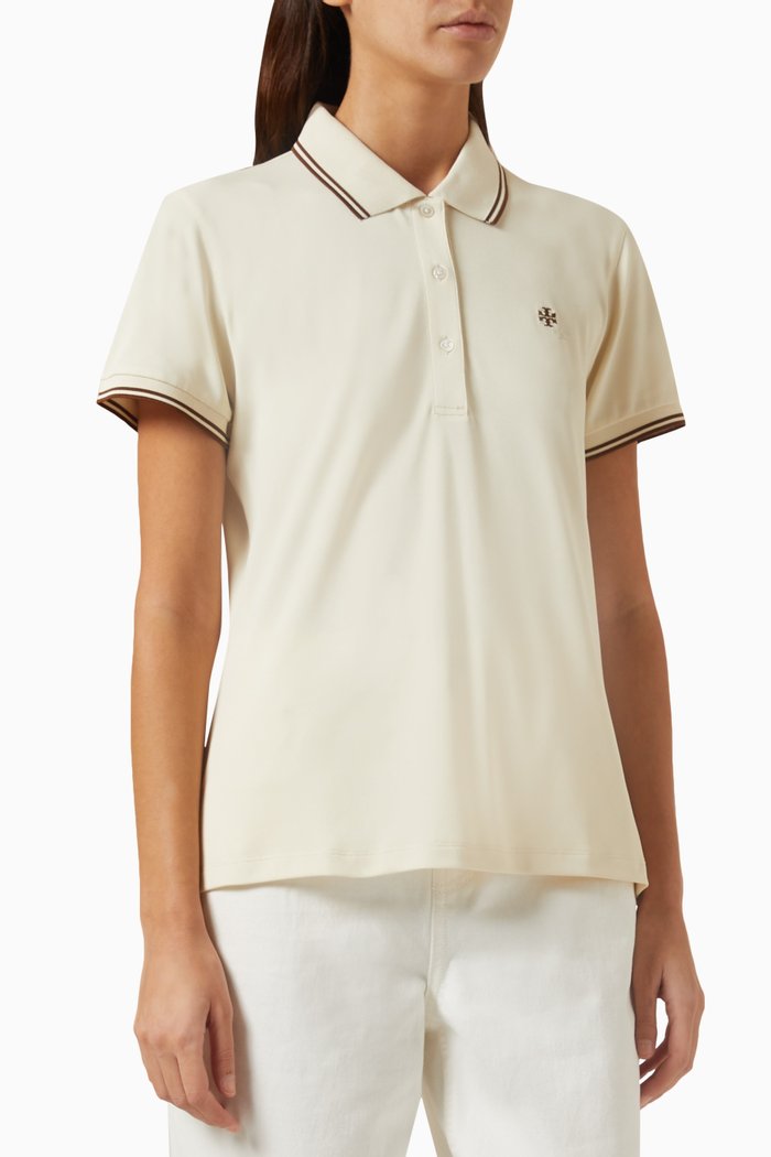 

Polo Shirt in Tech Piqué, Brown