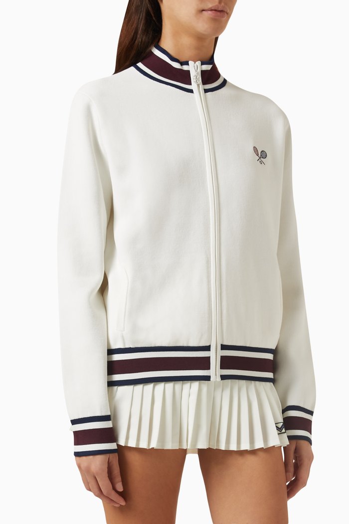 

Tennis Jacket in Tech Knit, White