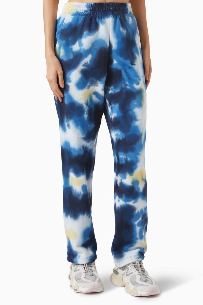 

Elin Tie-dye Sweatpants in Ripple-fleece, Blue