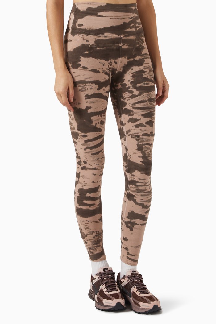 

Mia Tie-dye High-rise Leggings in Stretch-cotton, Brown