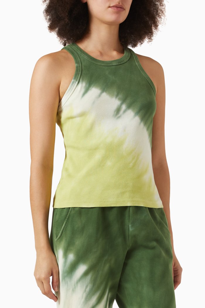 

Sinclair Tie-dye Tank Top in Ribbed-cotton, Multicolour