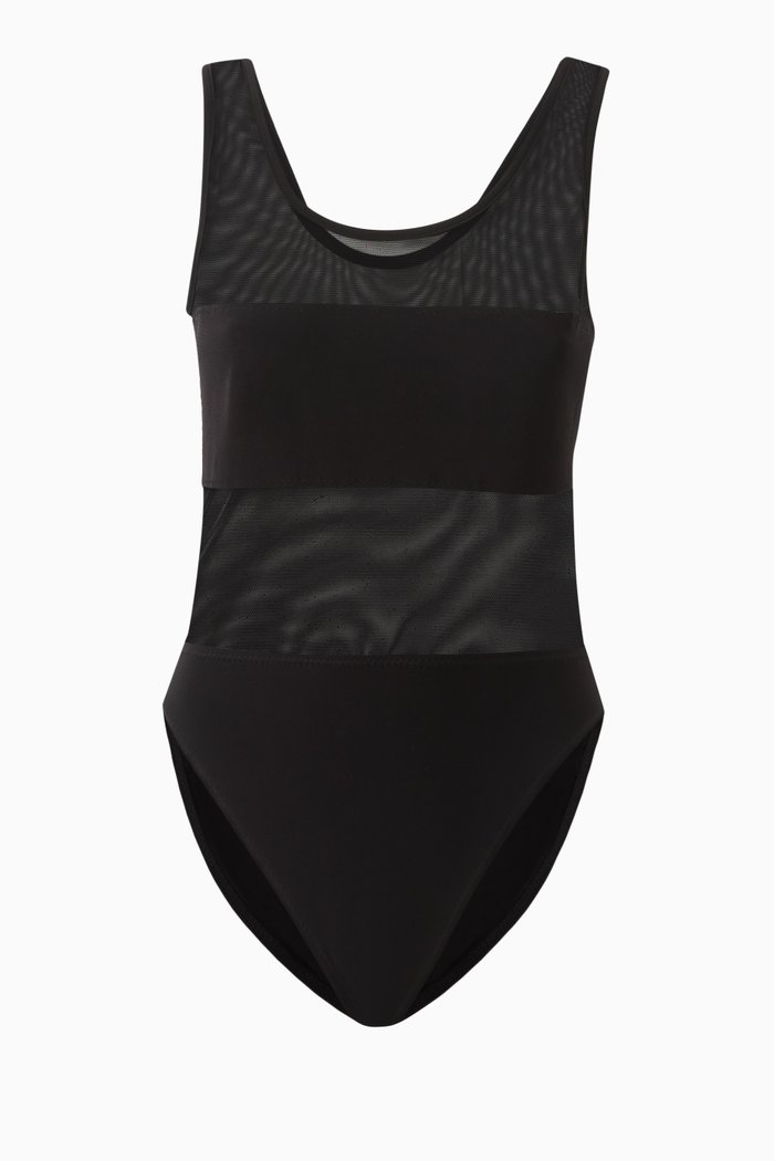 

Dash Dash Mio Bodysuit in Mesh, Black