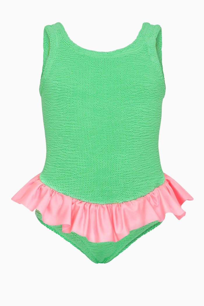

Kids Duo Denise Swimsuit in Nylon, Green