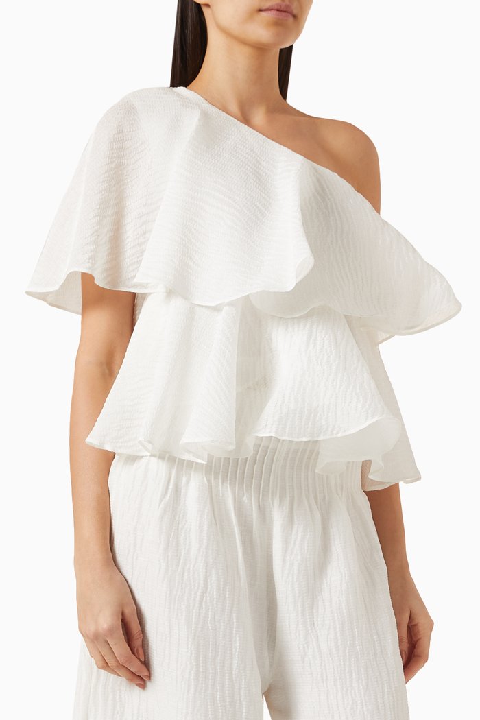 

Susie Top in Silk and Linen, White