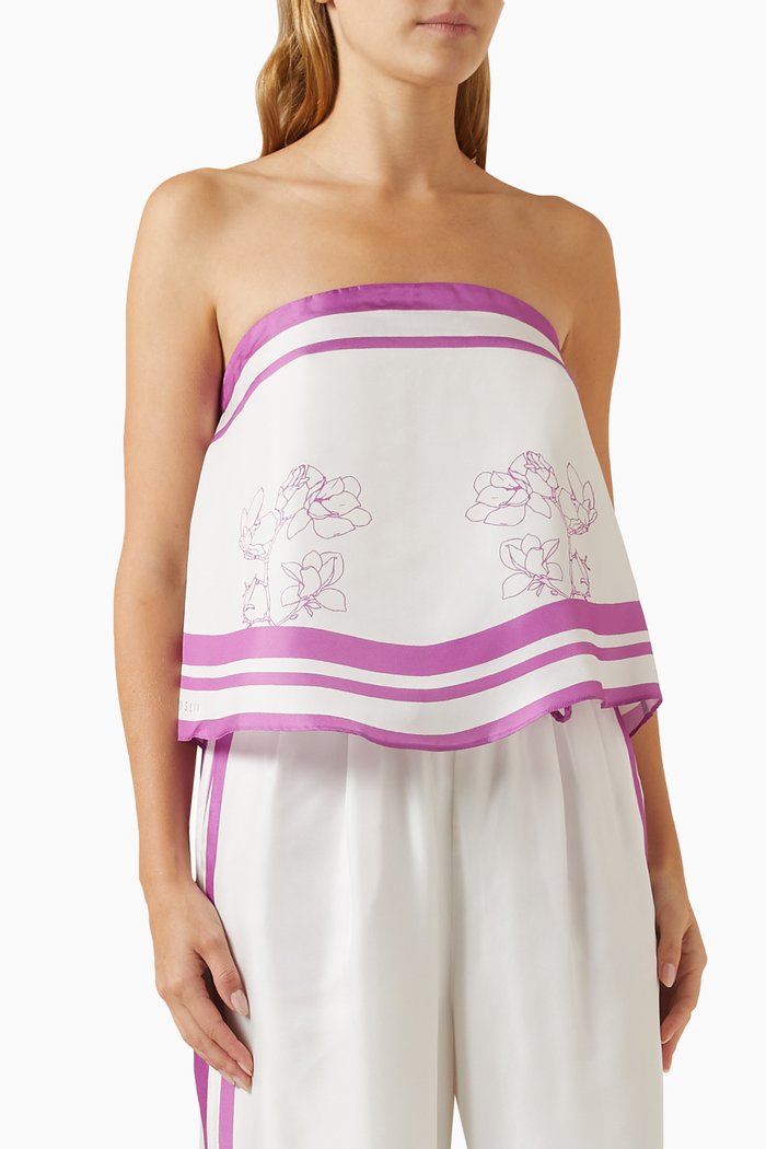 

Shayla Trapeze Top in Silk, White