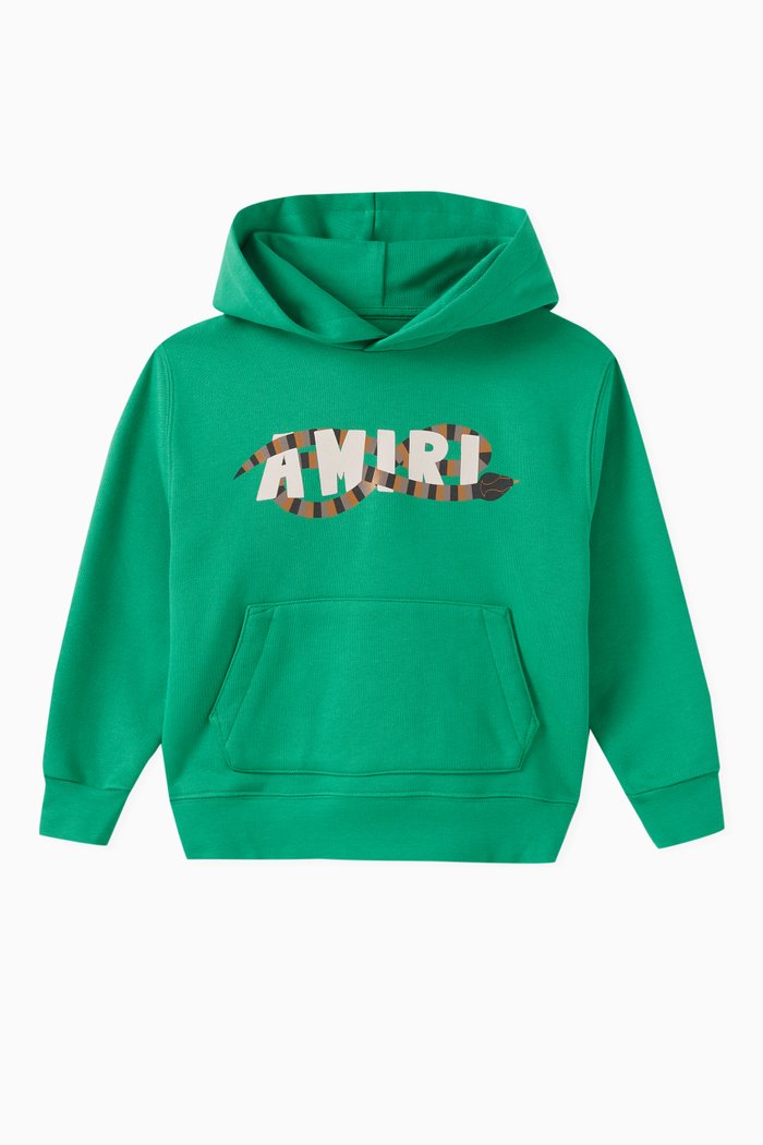 

Snake Hoodie in Cotton, Green