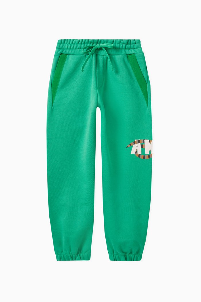 

Snake Logo Sweatpants in Cotton, Green