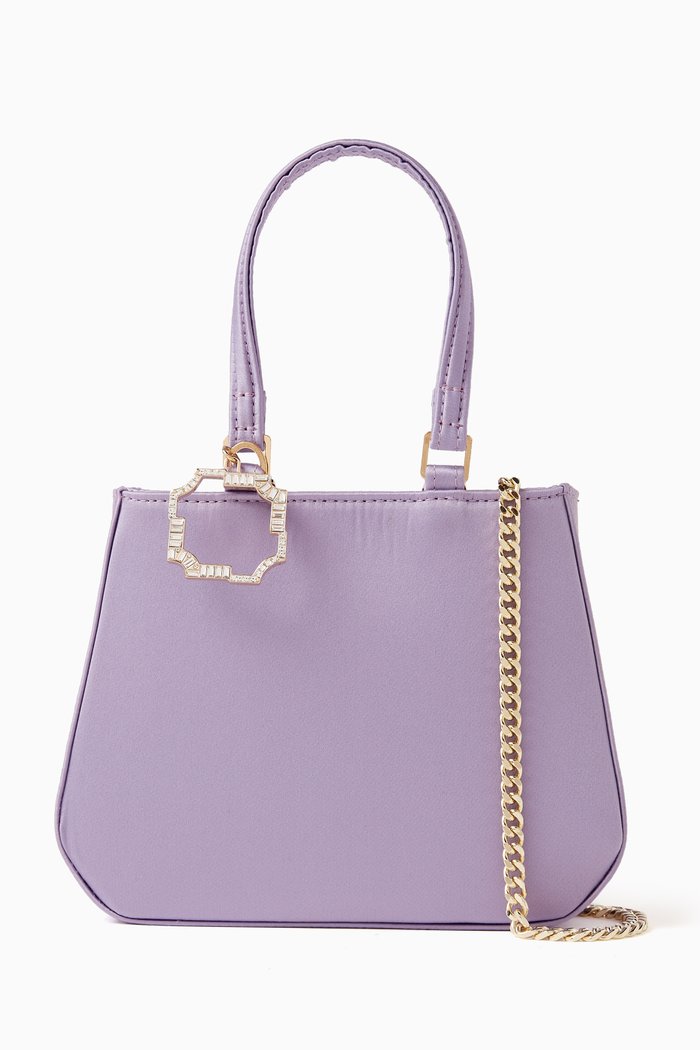 

Rita Shopper Bag in Satin, Purple