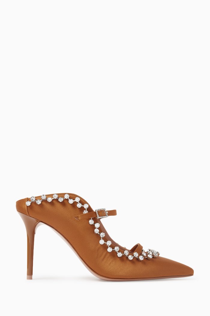 

Gala 85 Mules in Satin, Brown