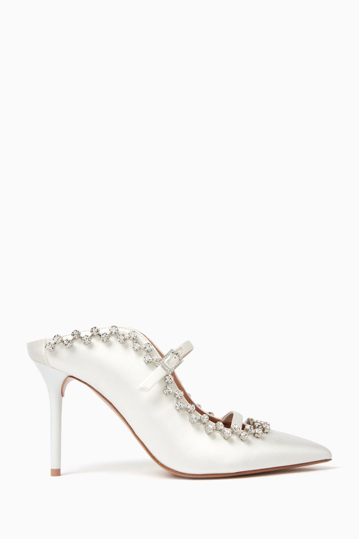 

Gala 85 Mules in Satin, White