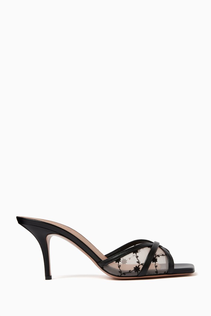 Perla 70 Mules in Mesh, Pink