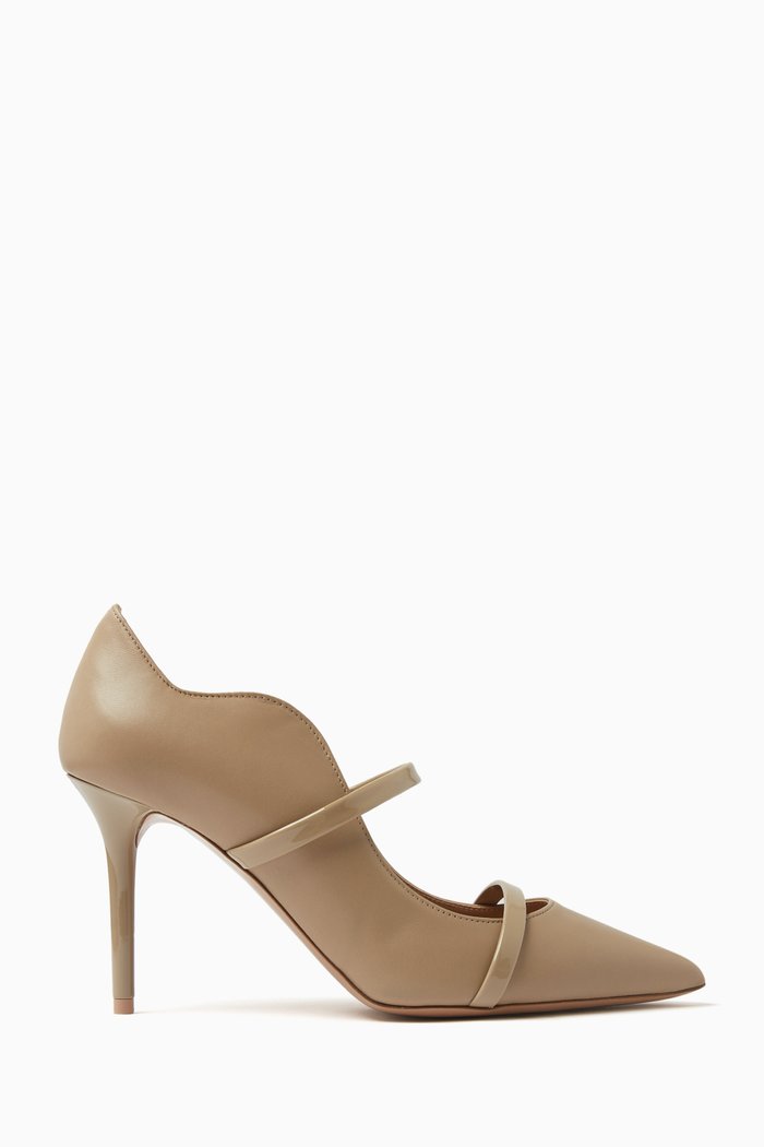 Maureen 85 Pumps in Nappa, Neutral
