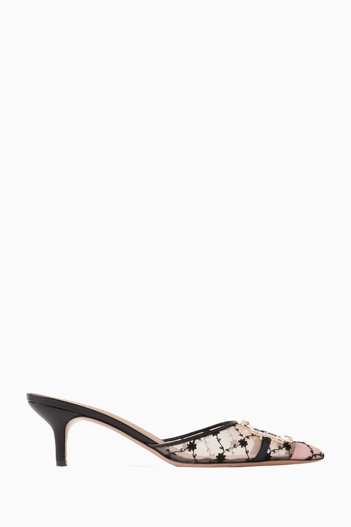 

Missy 45 Mules in Floral Mesh, Pink