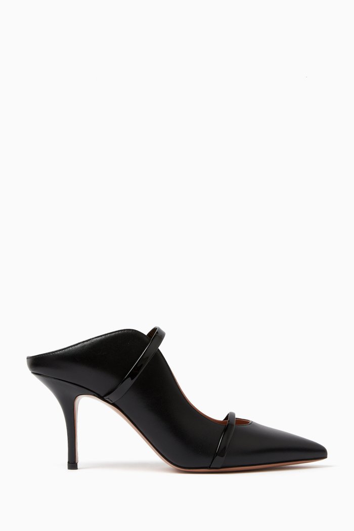 

Maureen 70 Mules in Nappa, Black