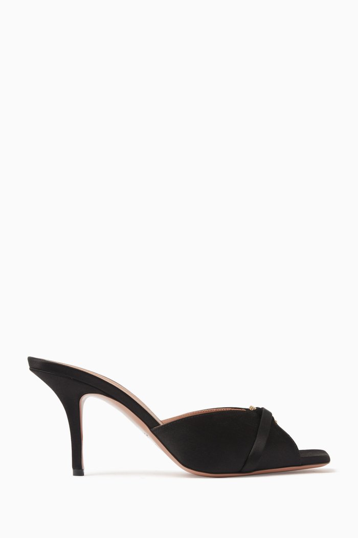 

Patricia 70 Mules in Satin, Black