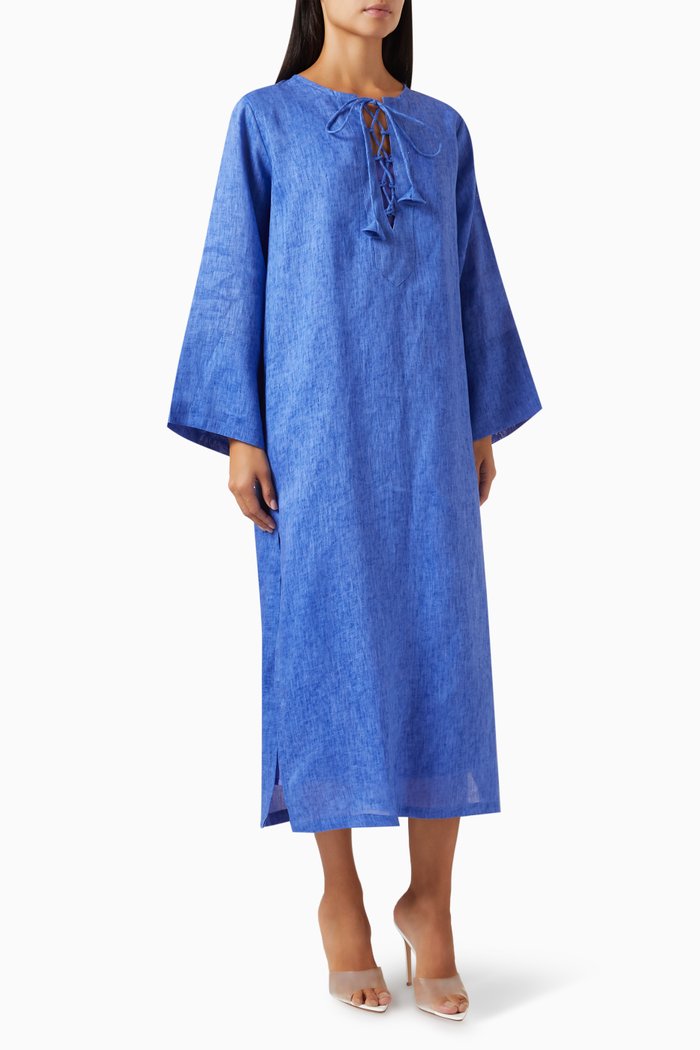 

Kaftan in Linen, Blue