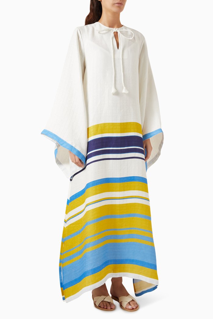 

Moza Azur Striped Kaftan, Multicolour