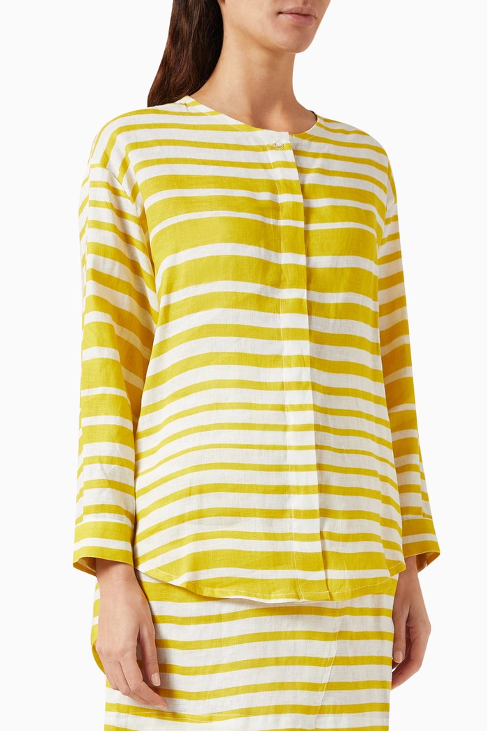 

Sicily Striped Oriental Shirt, Yellow