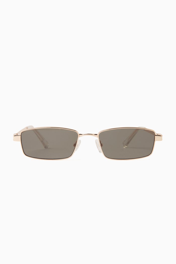 

Bizzaro Rectangular Sunglasses in Metal, Black