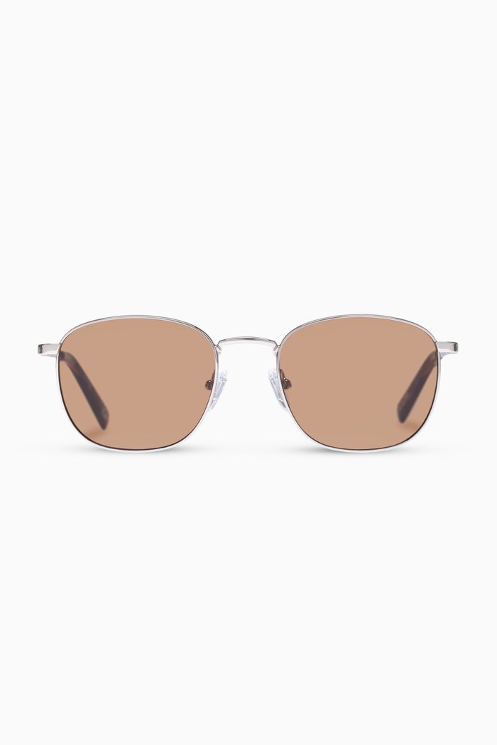 

Neptune Deux Square Sunglasses in Metal, Brown