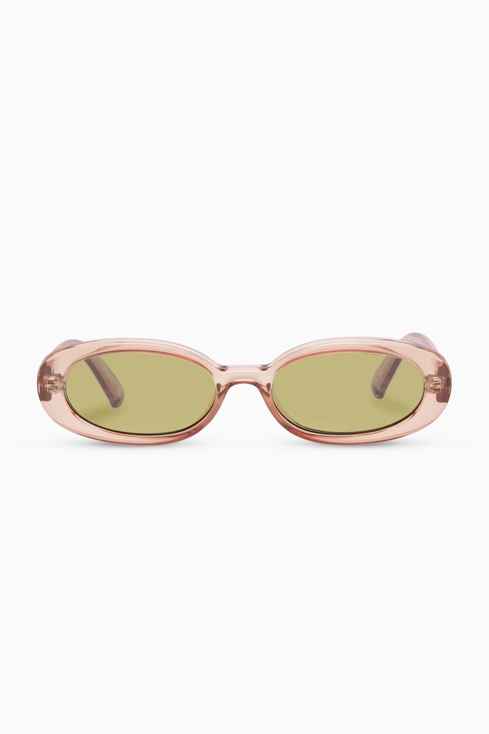 

Outta Love Oval Sunglasses, Pink