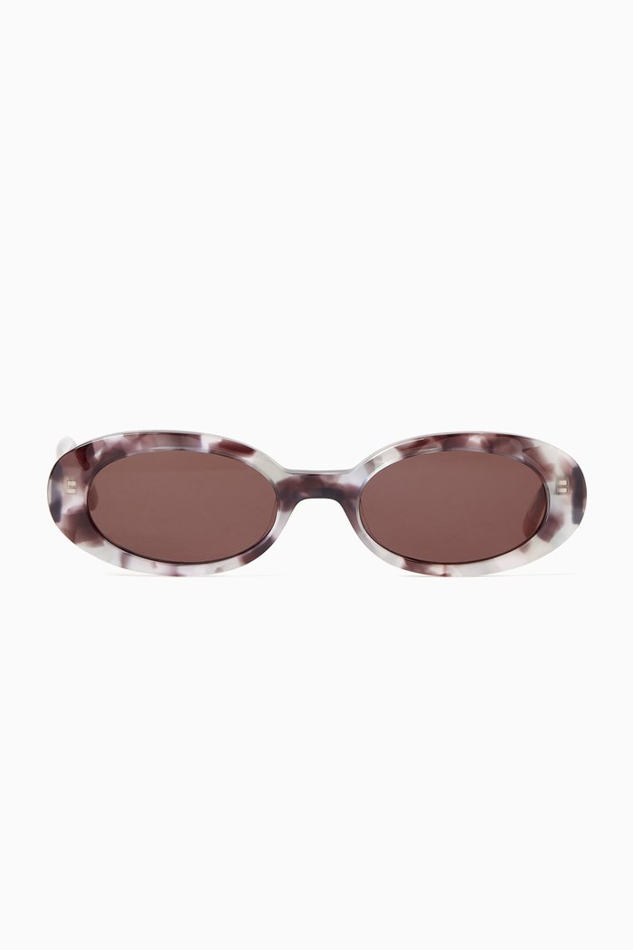 

Maybae Oval Sunglasses, Brown