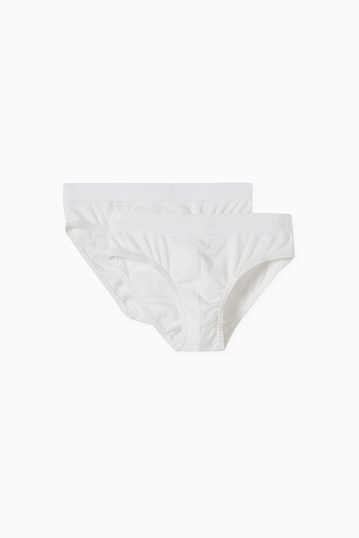 

Briefs in Cotton, Set of 2, White