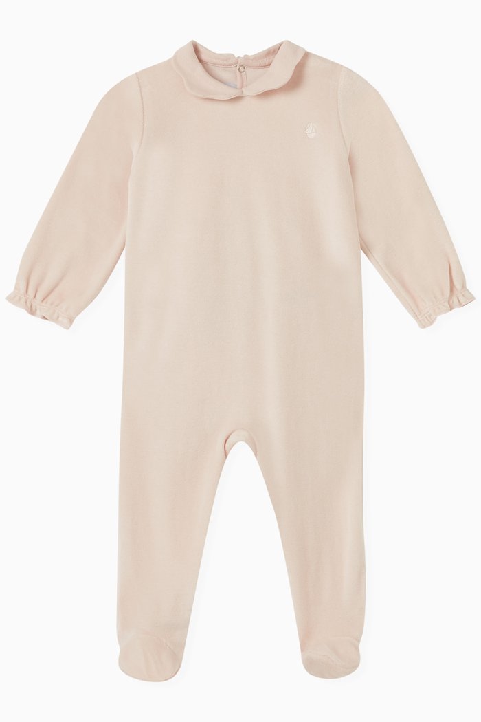 

Sleepsuit in Velour, Pink
