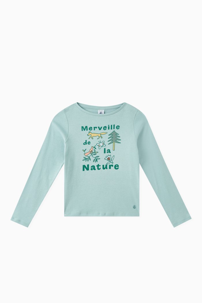 

Screen-print T-shirt in Cotton, Green