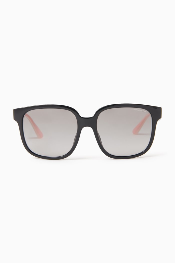 

Square Sunglasses in Acetate, Black