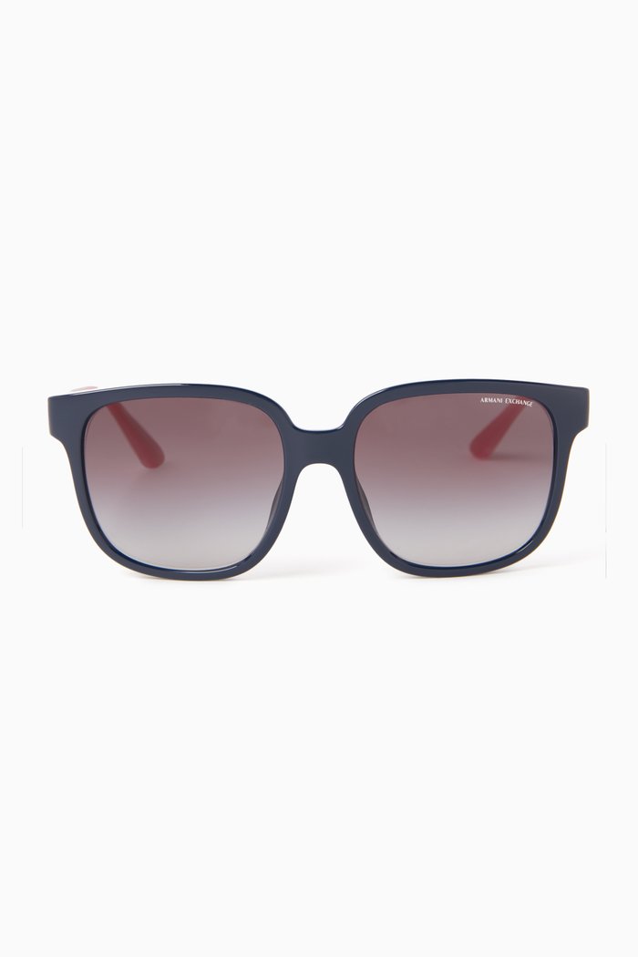 

Square Sunglasses in Acetate, Blue