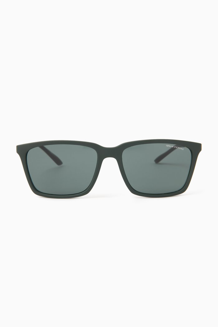 

Square Sunglasses in Acetate, Green