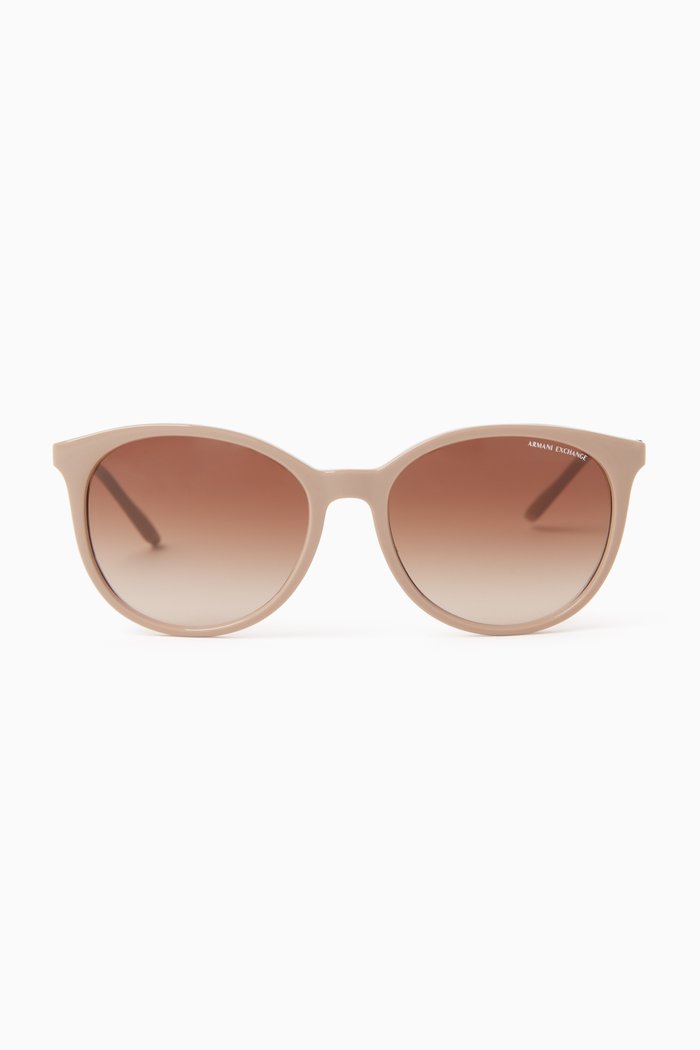 

Round Sunglasses in Acetate, Brown