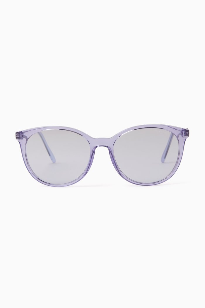 

Round Sunglasses in Acetate, Purple