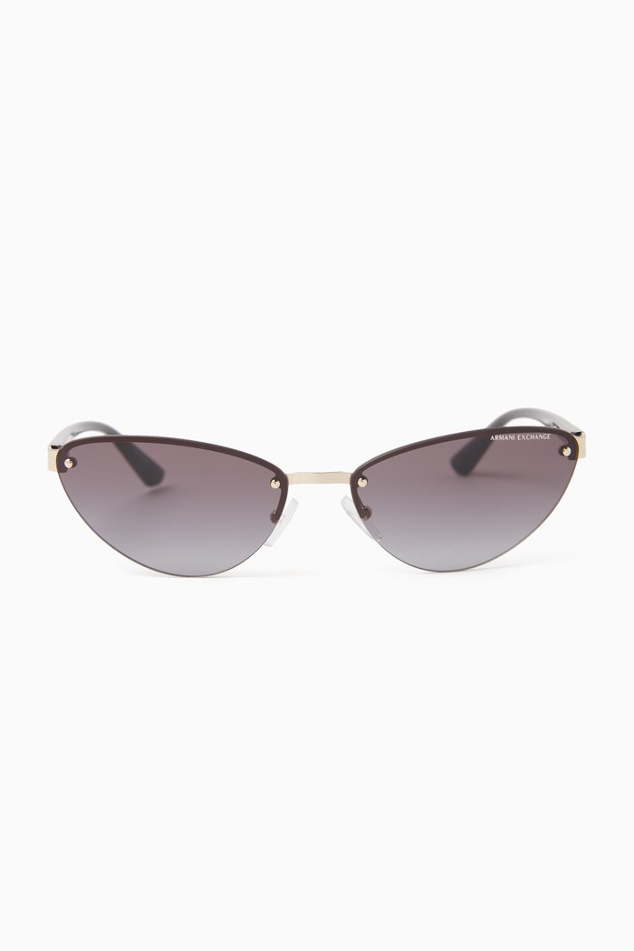 

Cat-eye Sunglasses in Metal, Black