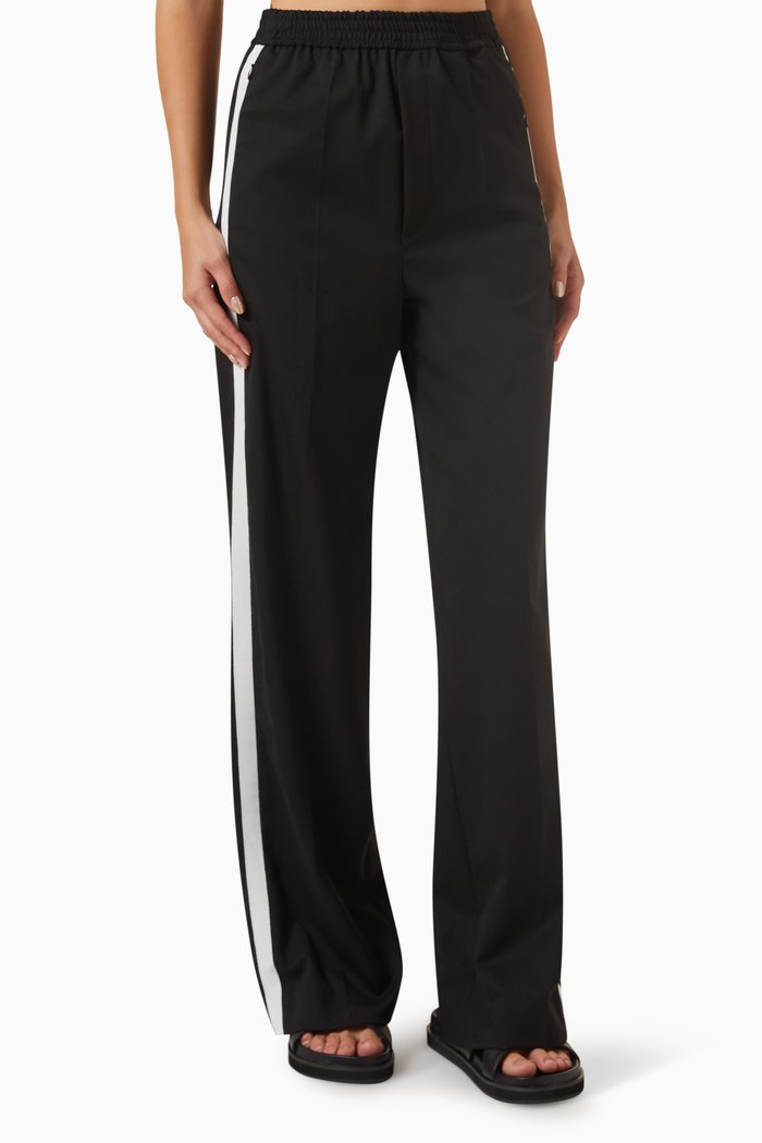 

Agnies Side-stripe Pants, Black