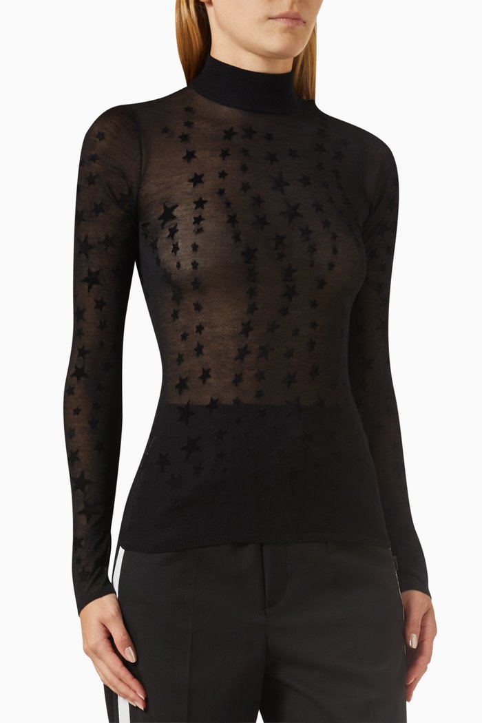 

Stars Top in Mesh, Black