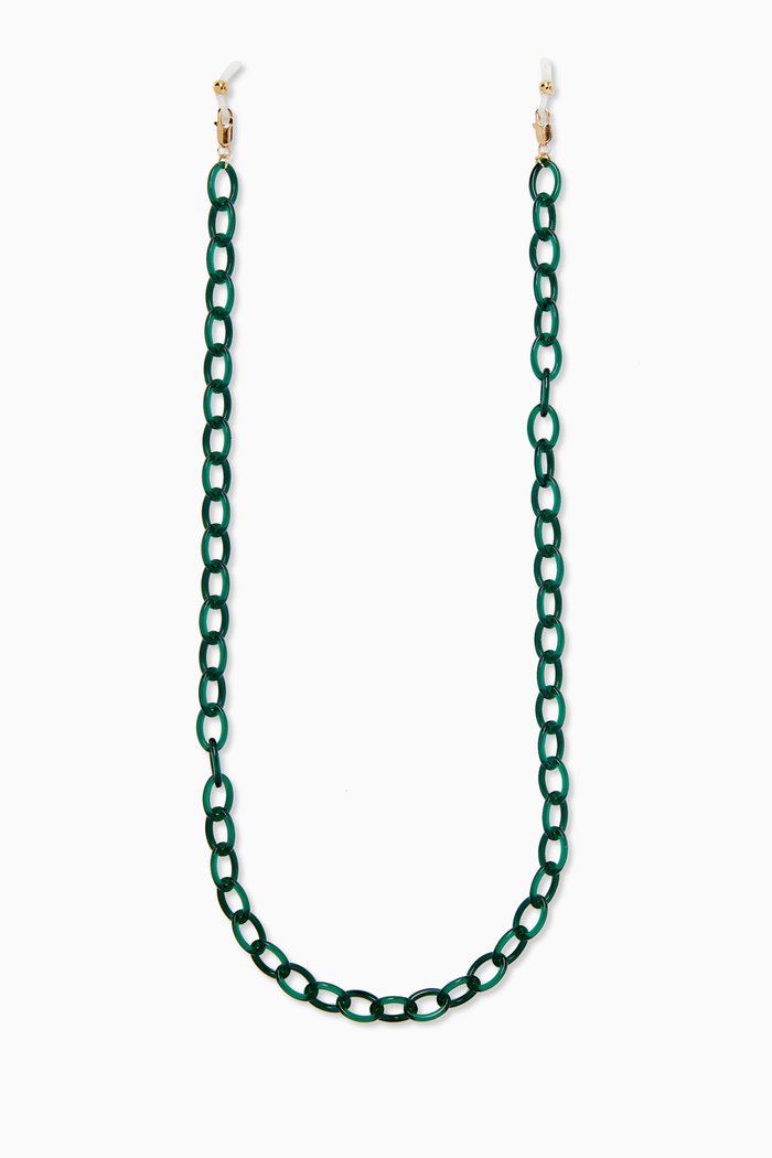 

Dana Eyeglasses Chain in Acetate, Green