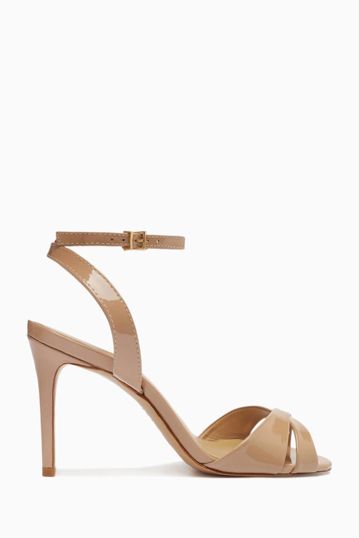 Hilda Sandals in Patent Leather, Neutral